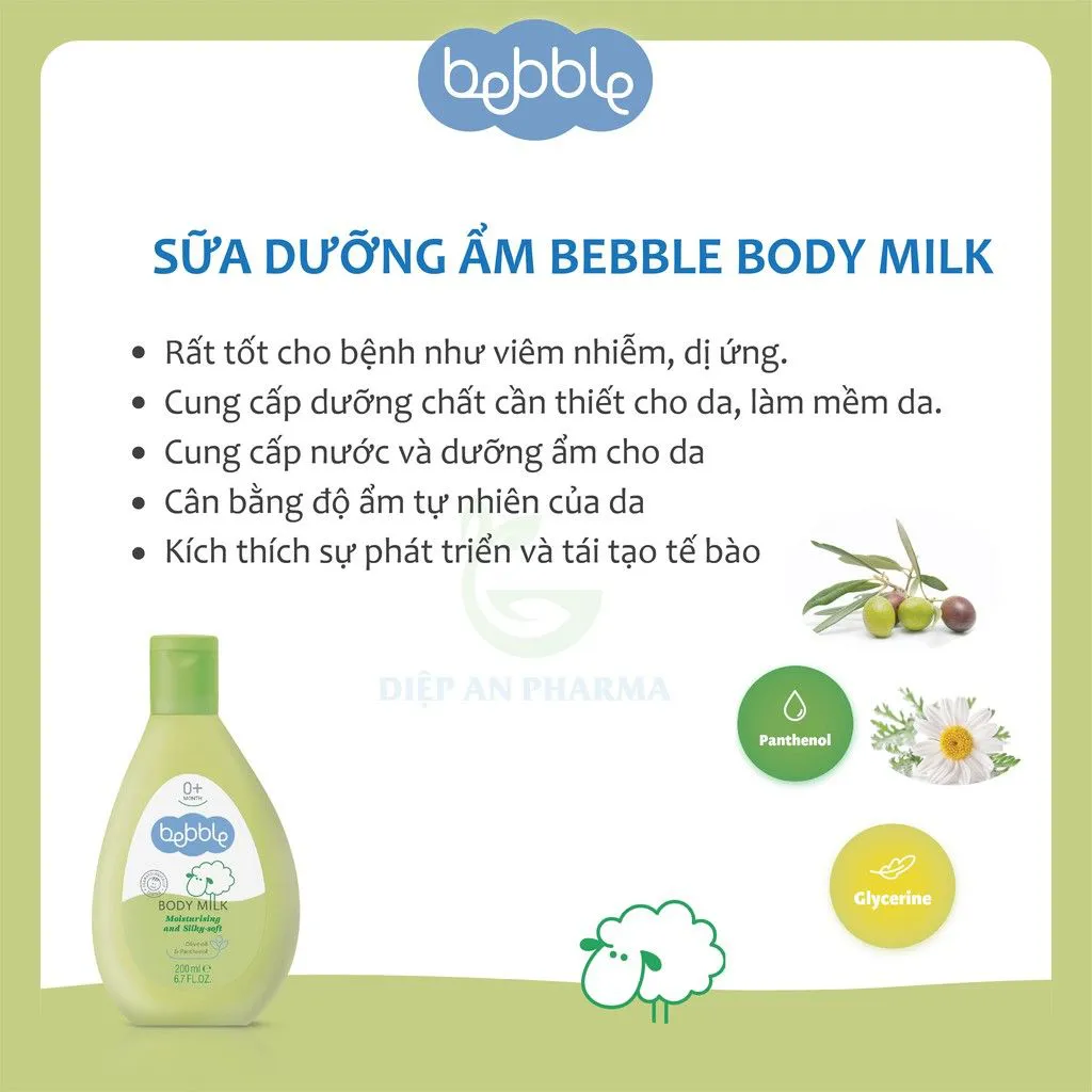 Sữa dưỡng ẩm toàn thân Bebble Body Milk 200ml