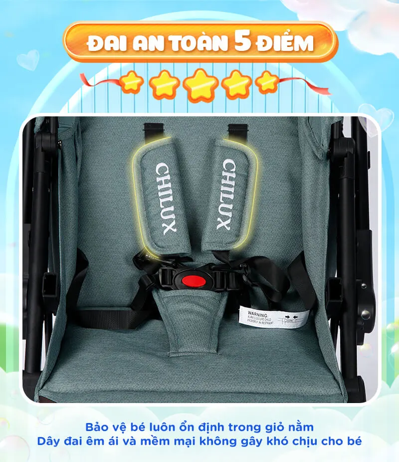 Xe đẩy hai chiều Chilux K3, gấp nhỏ gọn