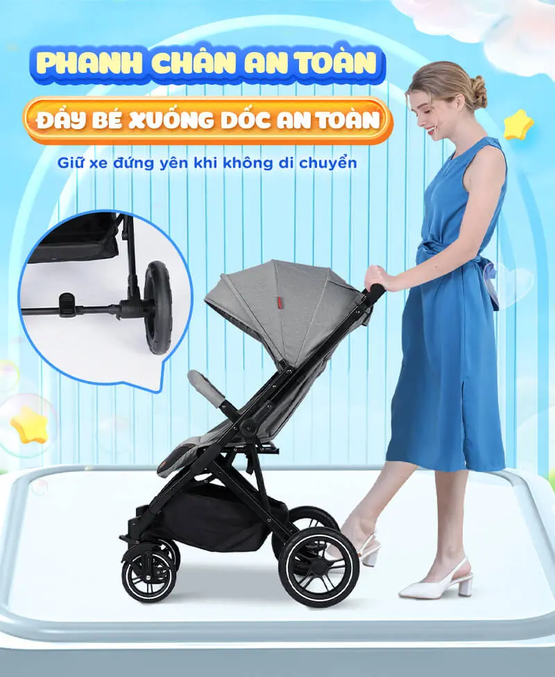 Xe đẩy hai chiều Chilux K3, gấp nhỏ gọn