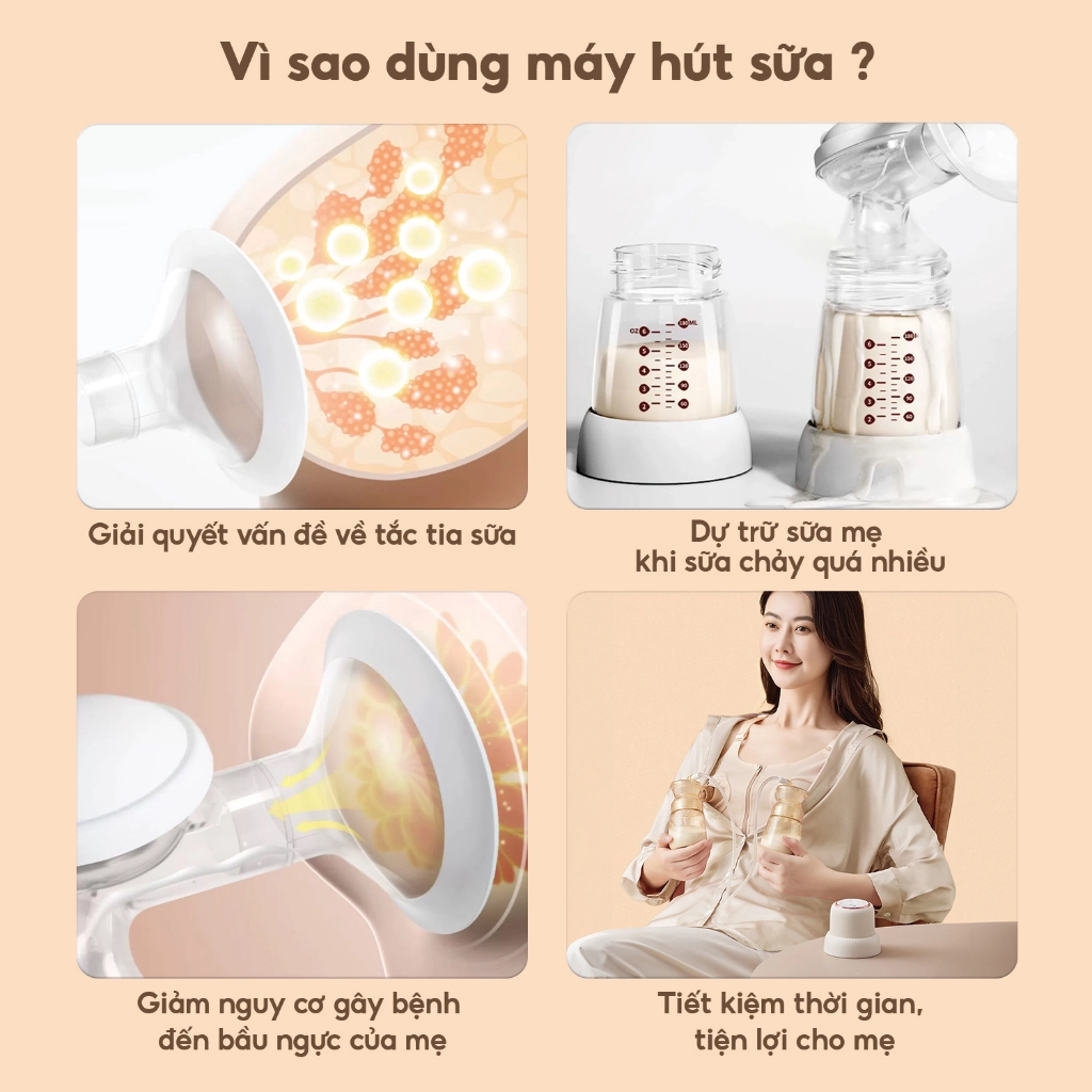 Máy hút sữa điện đôi cho bé