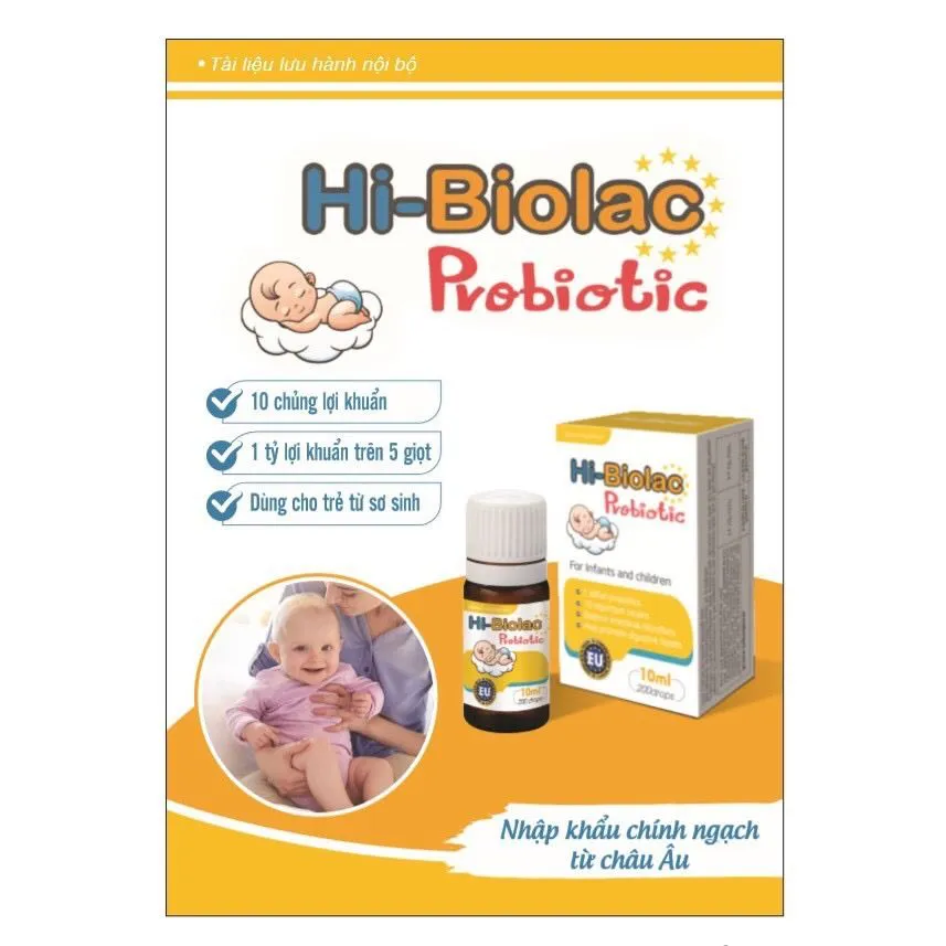 Men vi sinh 10 chủng Hi-Biolac Probiotic ActivMedi bổ sung lợi khuẩn, tăng đề kháng, Lọ 10ml