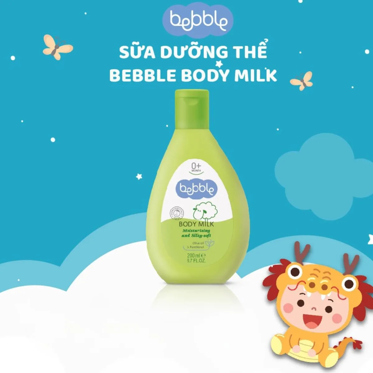 Sữa dưỡng ẩm toàn thân Bebble Body Milk 200ml