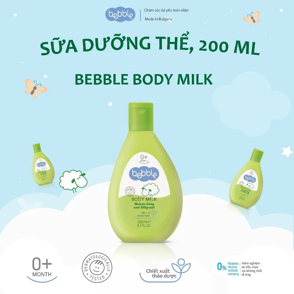 Sữa dưỡng ẩm toàn thân Bebble Body Milk 200ml