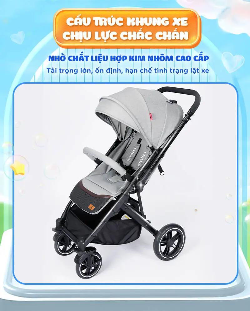 Xe đẩy hai chiều Chilux K3, gấp nhỏ gọn