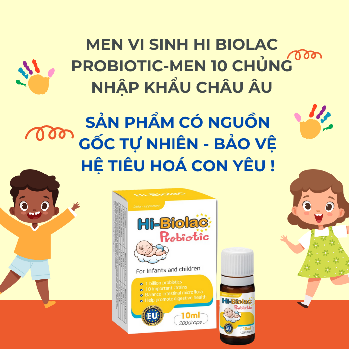 Men vi sinh 10 chủng Hi-Biolac Probiotic ActivMedi bổ sung lợi khuẩn, tăng đề kháng, Lọ 10ml